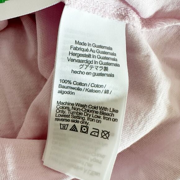 J. Crew Factory Womens Shirt Stamps Graphic Tee Pink Size Small - Picture 7 of 9